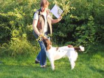 Dixie blev bedste hund ved retrievernes schweissprøve drentsche patrijshond, Rikke Kokholm Rasmussen